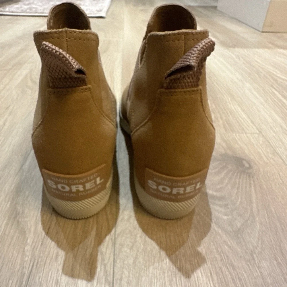 Sorel Out‎ N About Slip-On Wedge II Womens Size 8.5 Brown Waterproof Ankle Boots